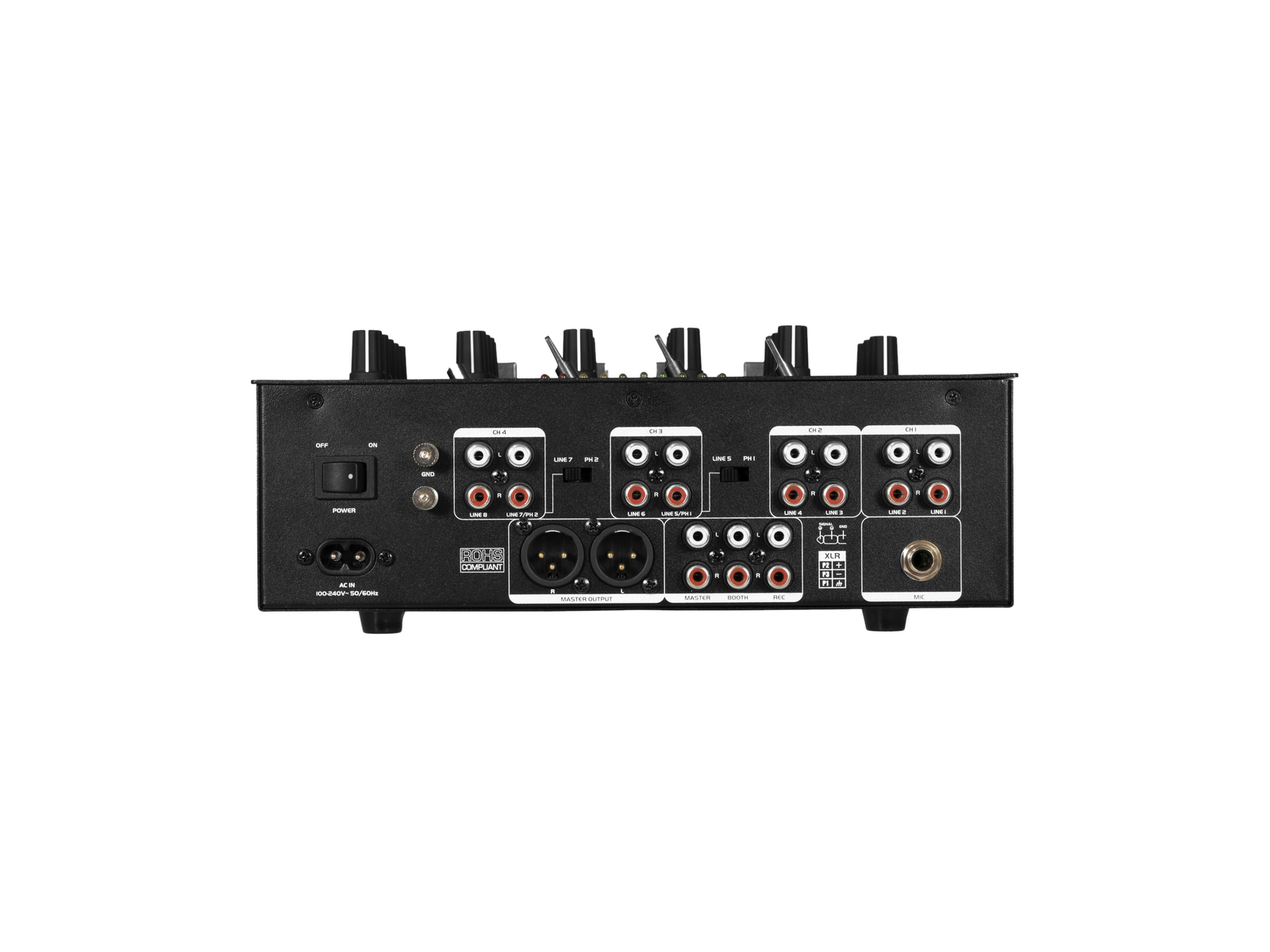 Omnitronic PM-422P, 4-kanálový mixážní pult s MP3/BT přehrávačem - Obrázek 4