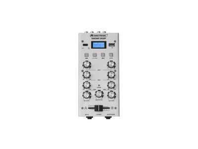 Omnitronic GNOME-202P, 2-kanálový, USB, MP3, Bluetooth, stříbrný