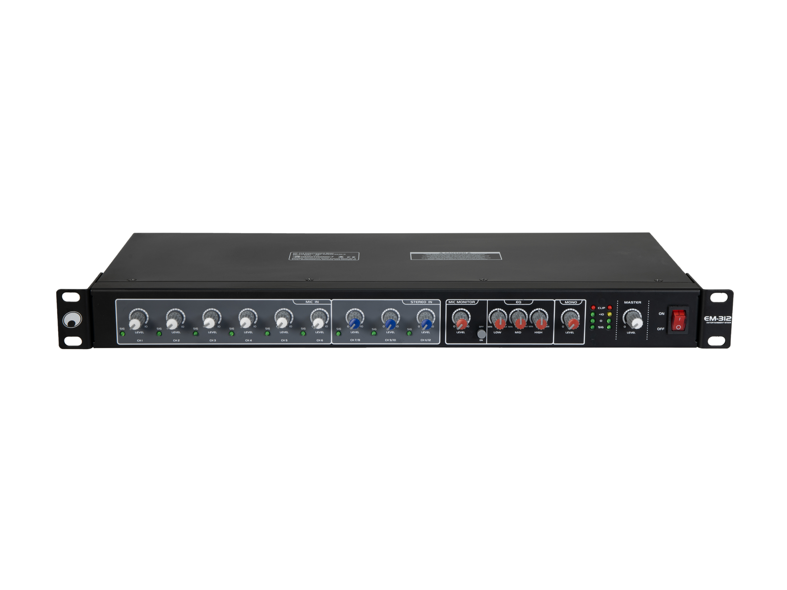 Omnitronic EM-312, 12-kanálový 19" mixážní pult - Obrázek 3