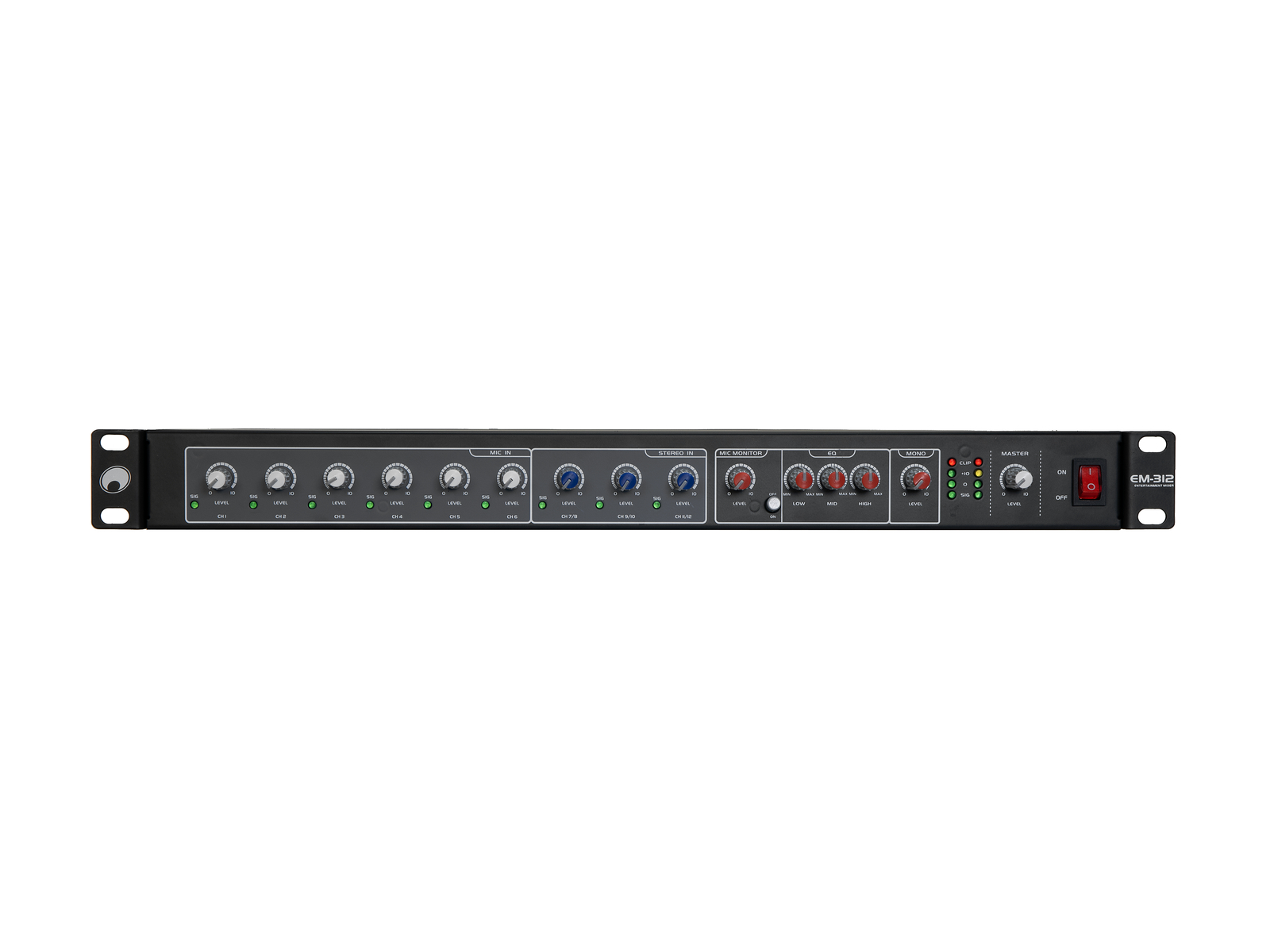 Omnitronic EM-312, 12-kanálový 19" mixážní pult - Obrázek 5