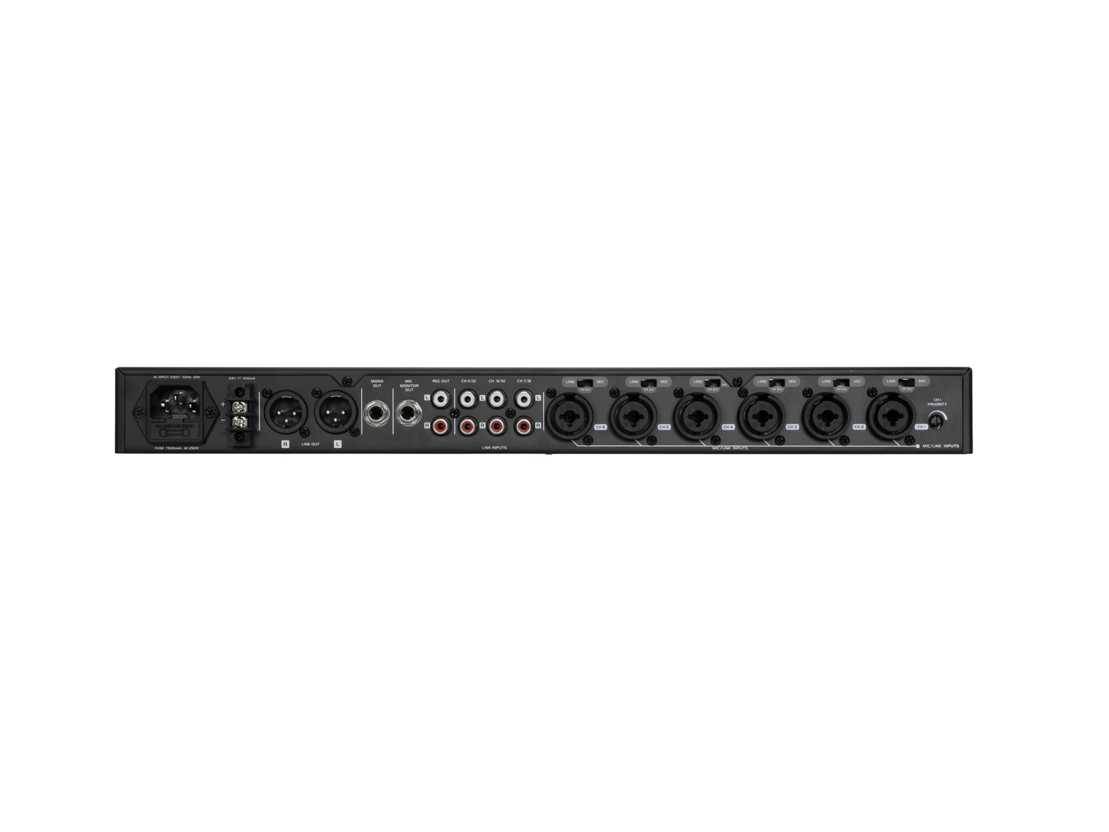 Omnitronic EM-312, 12-kanálový 19" mixážní pult - Obrázek 6