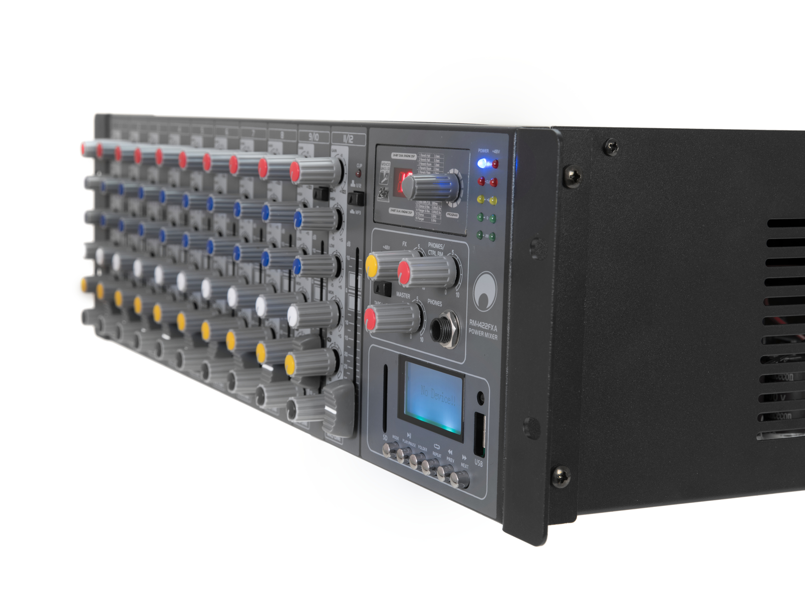 OMNITRONIC RM-1422FXA USB Rack Power Mixer - Obrázek 4
