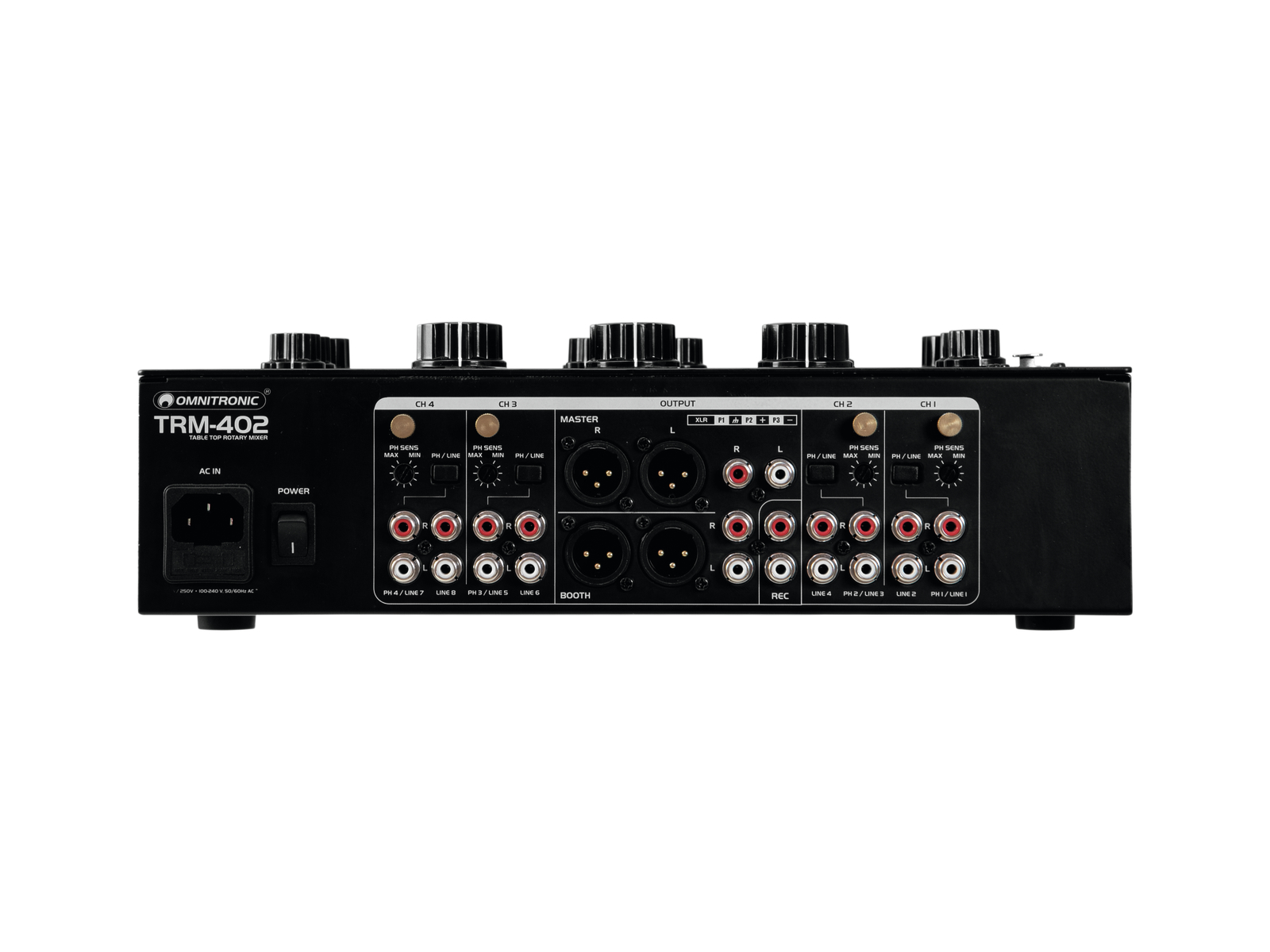 Omnitronic TRM-402, 4-kanálový mixážní pult - Obrázek 3