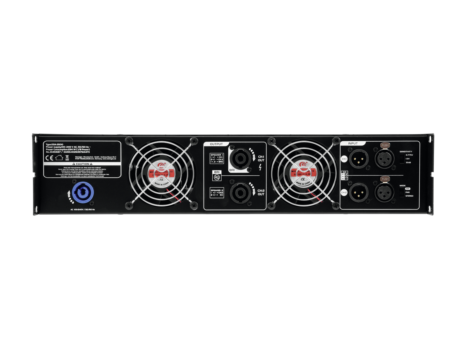 PSSO DDA-3500, zesilovač 2x 1750 W - Obrázek 3