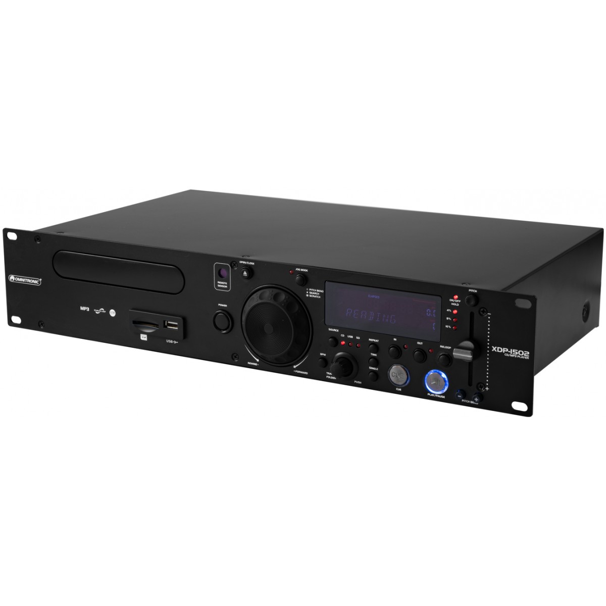 Omnitronic XDP-1502, CD/MP3/SD/USB přehrávač, 19" - Obrázek 3
