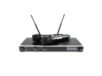 Omnitronic UHF-302, 2-kanálový bezdrátový mikrofonní set 823-832 MHz / 863-865 MHz