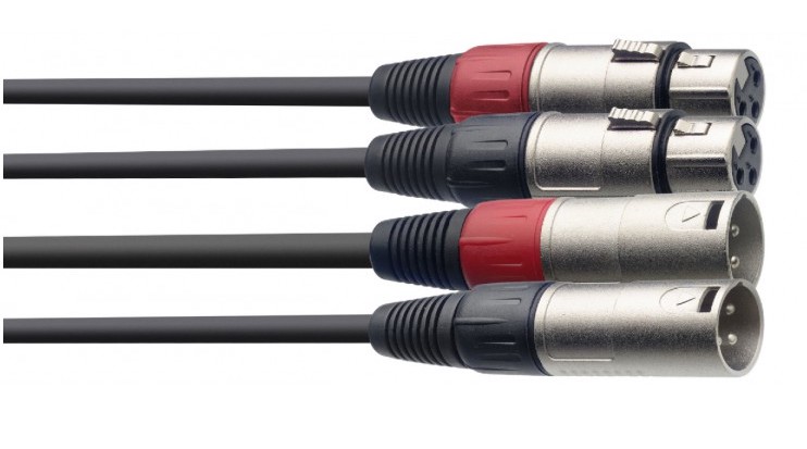 Stagg STC060XMXF, propojovací kabel 2x XLRzástrčka - 2x XLR zásuvka, 60cm - Obrázek 3