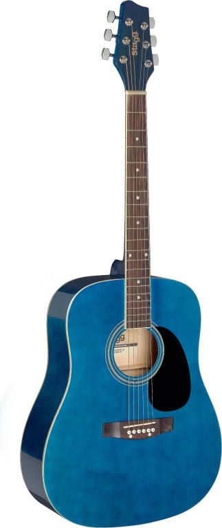 Stagg SA20D 3/4 BLUE, akustická kytara 3/4 typu Dreadnought