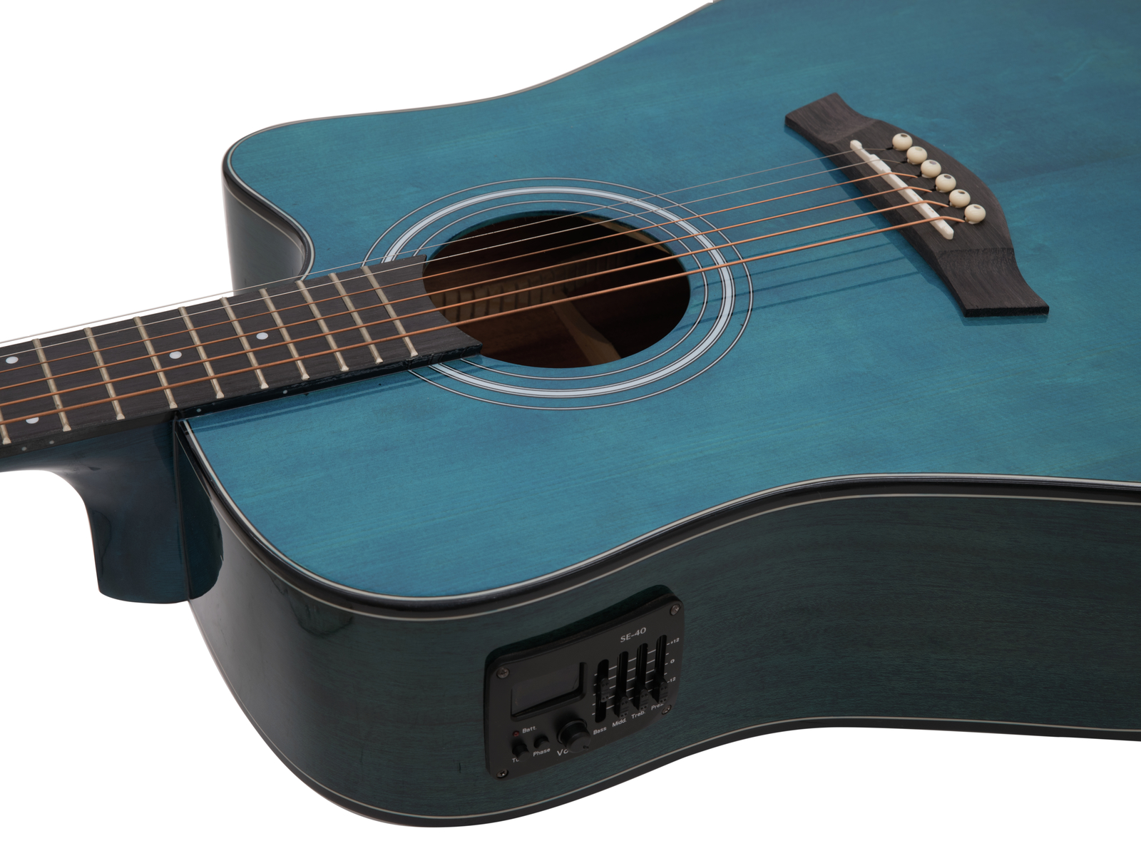 Dimavery STW-90, elektroakustická kytara typu Dreadnought, modrá - Obrázek 3
