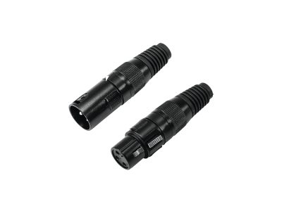 Omnitronic XLR zásuvka a zástrčka 3-pinová černá, 5 párů