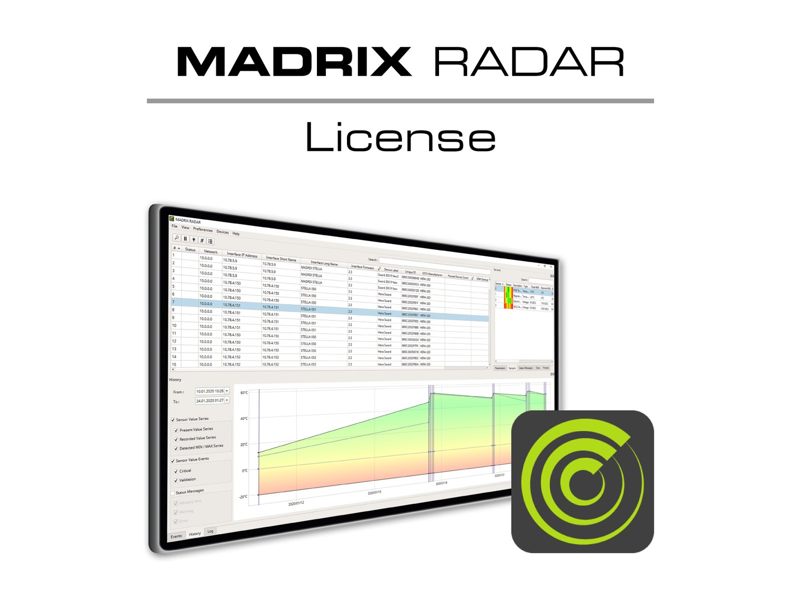 MADRIX RADAR fusion medium, max. 256 RDM zařízení