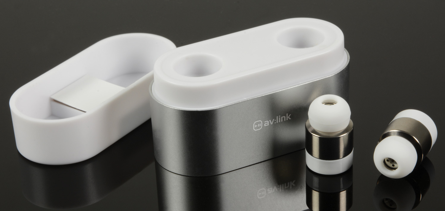 AV:link TWE-1 bezdrátová Bluetooth sluchátka s nabíjecí stanicí
