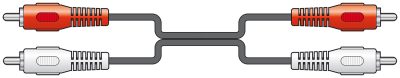 AV:link kabel 2x RCA samec - 2x RCA samec, 10m