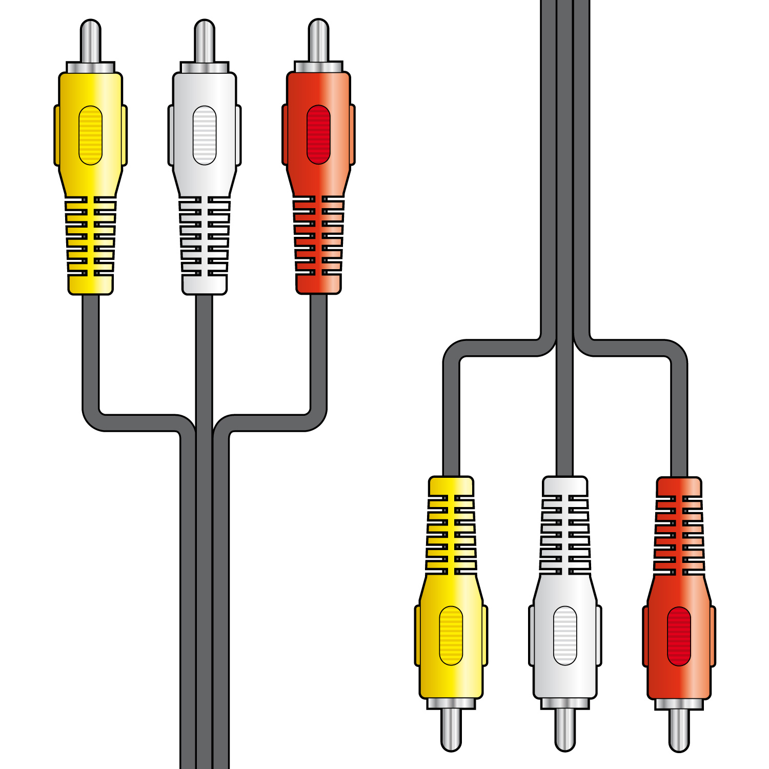 AV:link kabel 3x RCA samec - 3x RCA samec, 1.5m - Obrázek 3