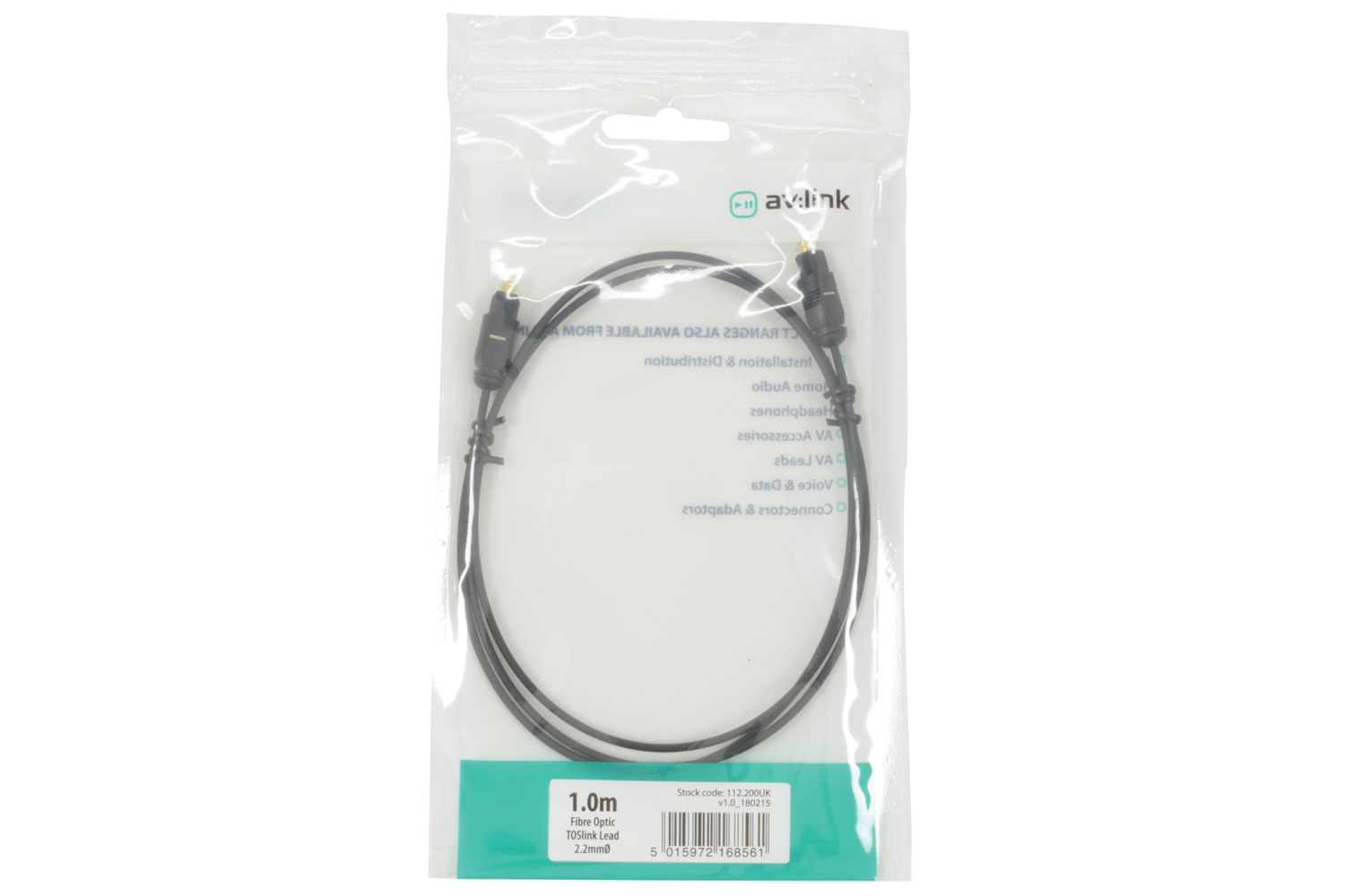 AV:link kabel optický 1x TOSlink samec - 1x TOSlink samec, 1m