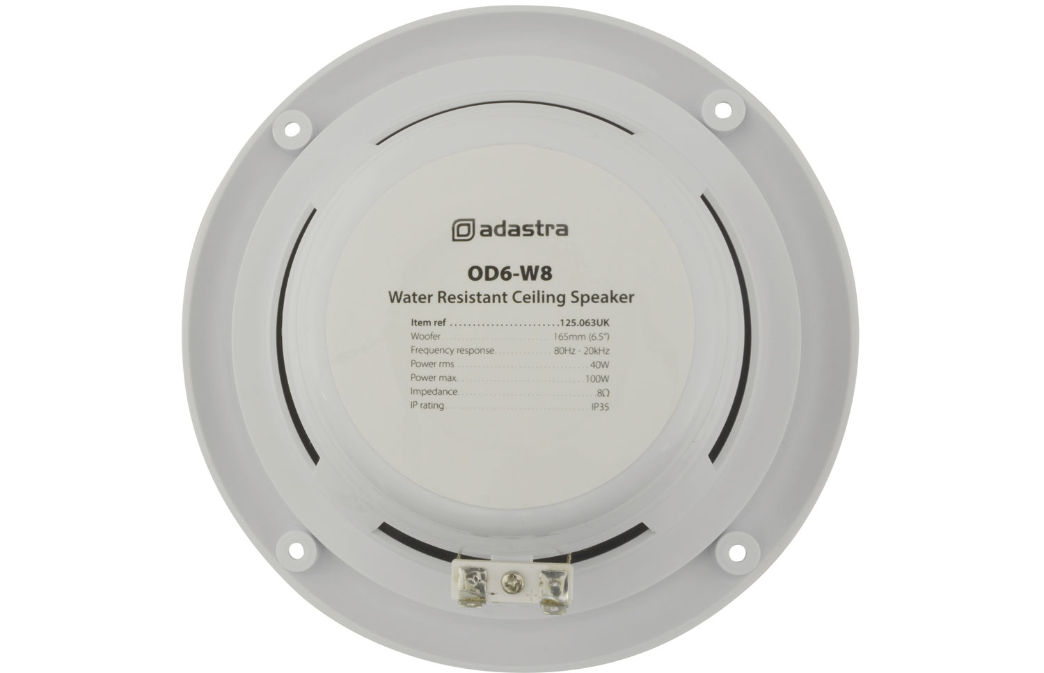 Adastra OD6-W8, podhledový 6.5" reproduktor, 40W, IP35, bílý - Obrázek 3