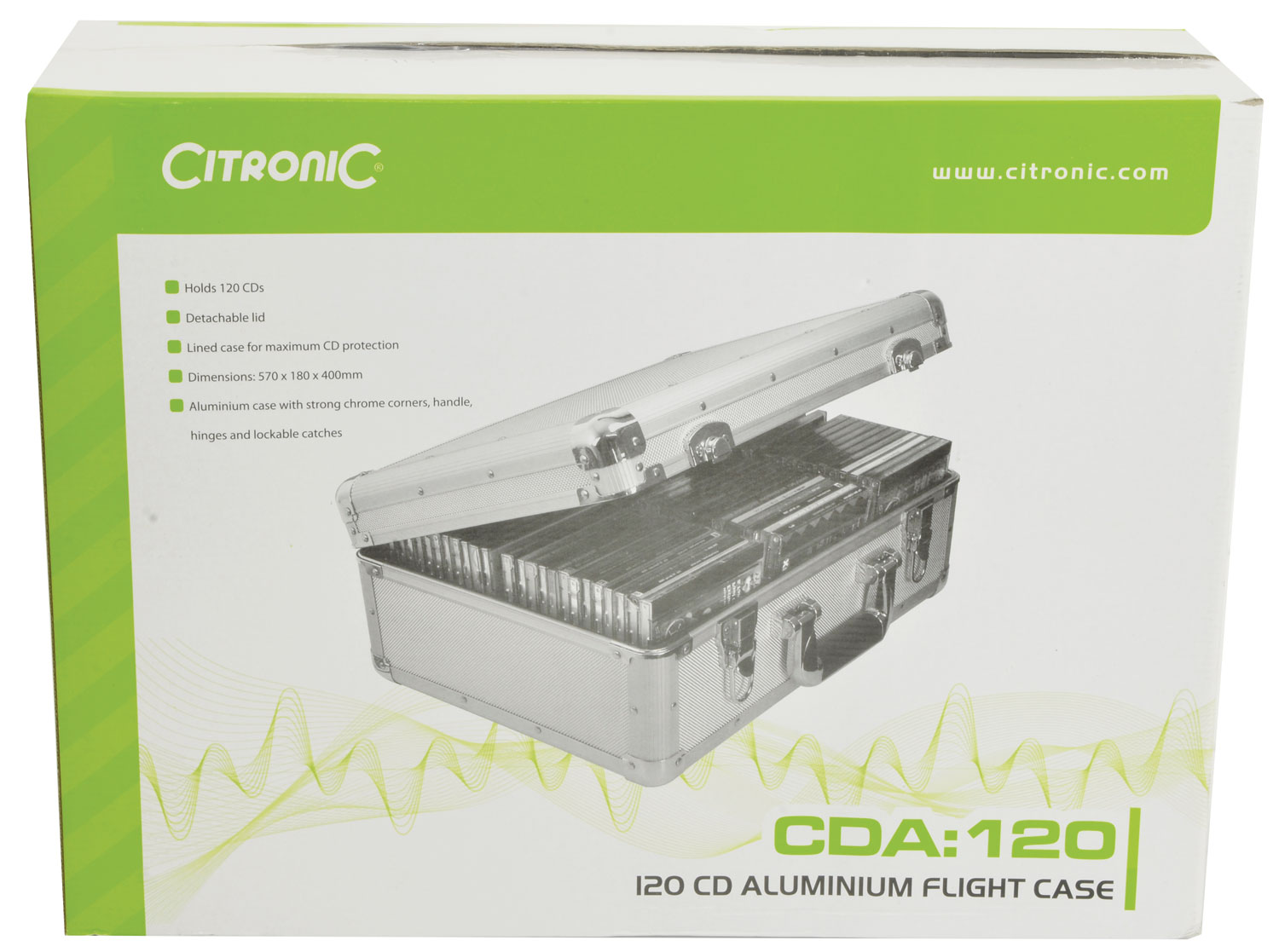 Citronic CDA-120 Hliníkový přepravní kufr na CD - Obrázek 3