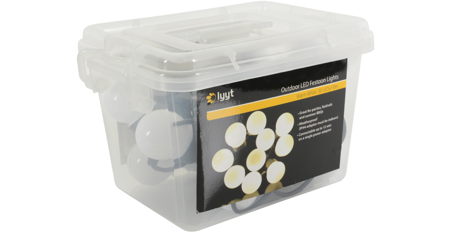 Lyyt BOF10WW, venkovní LED světelný řetěz, 10x LED lamp, barva teplá bílá, IP44 - Obrázek 5
