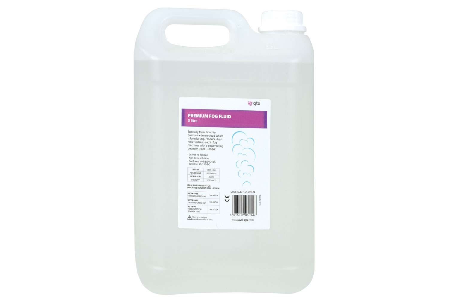 QTX náplň Premium do výrobníku mlhy, 5L