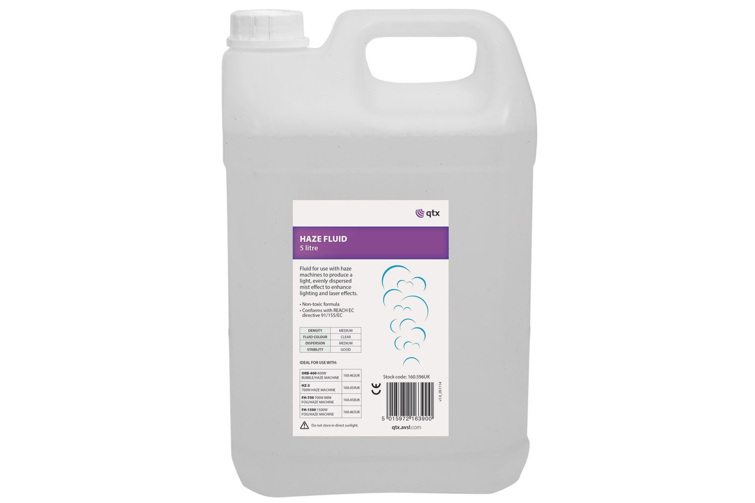 QTX náplň Eco HAZE do výrobníků mlhy, 5L