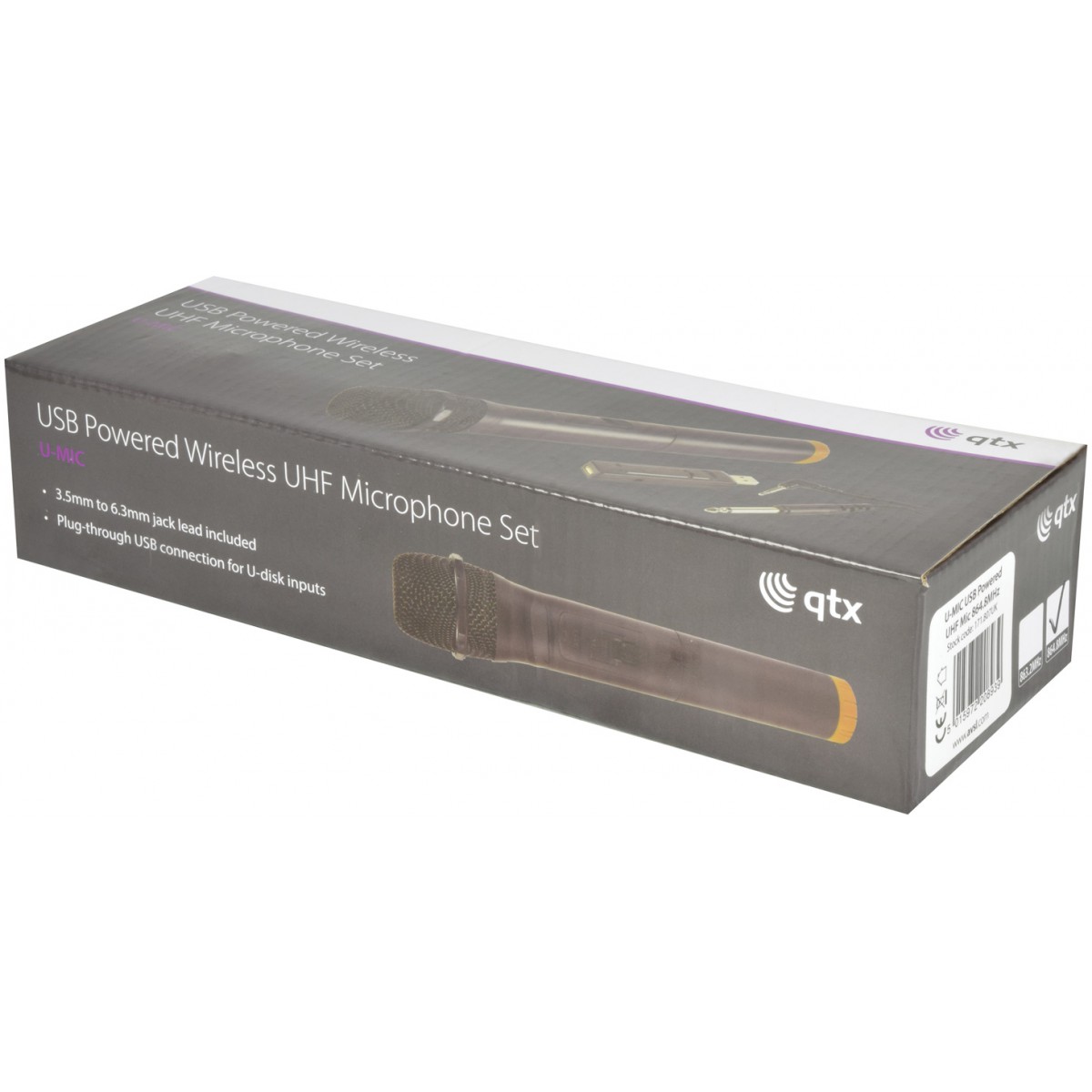 QTX U-MIC-864.8, bezdrátový mikrofonní set s USB přijímačem, 864,8 MHz - Obrázek 7