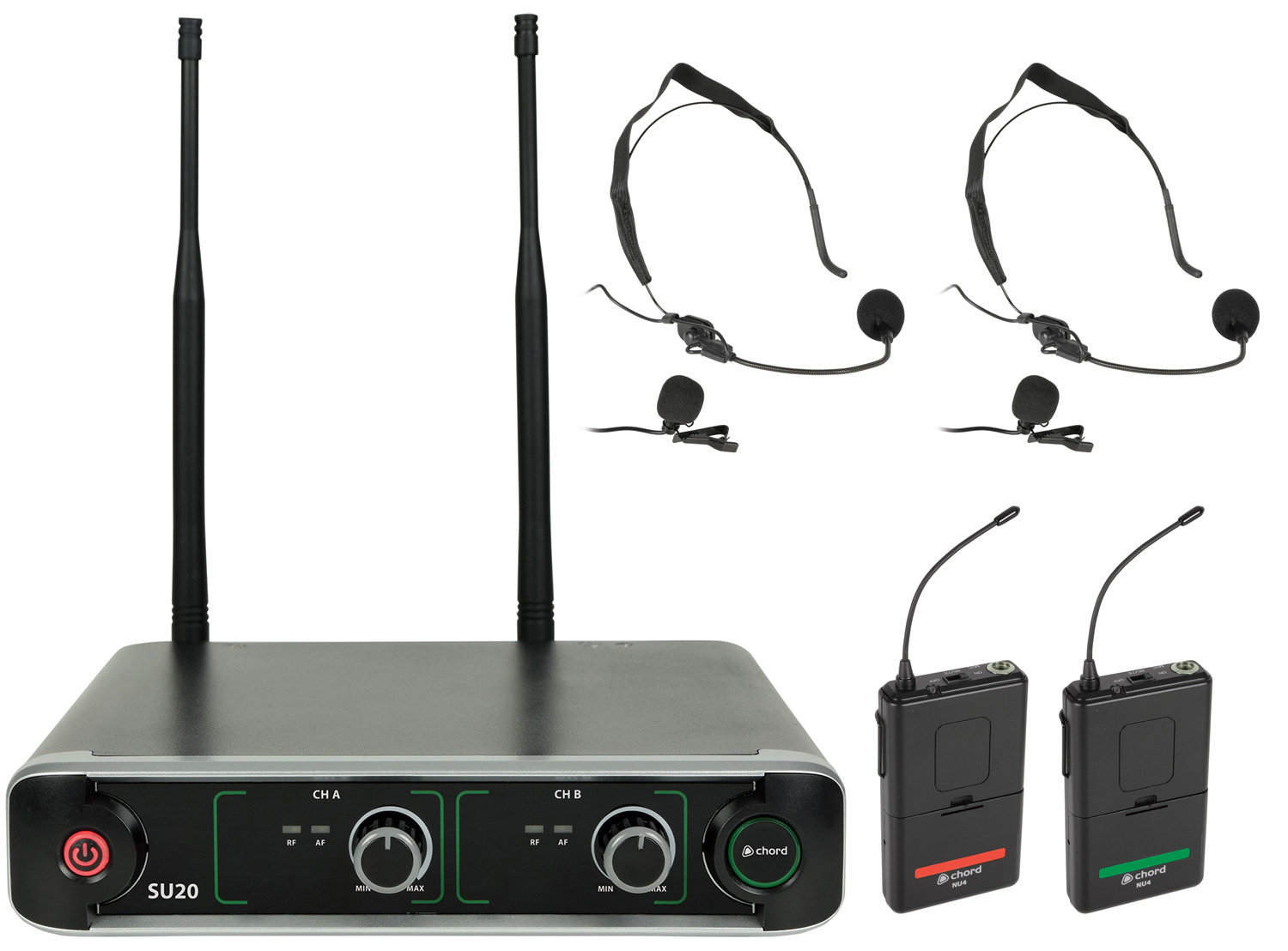 Chord NU2-N, 2-kanálový mikrofonní systém 863.42/864.3 MHz