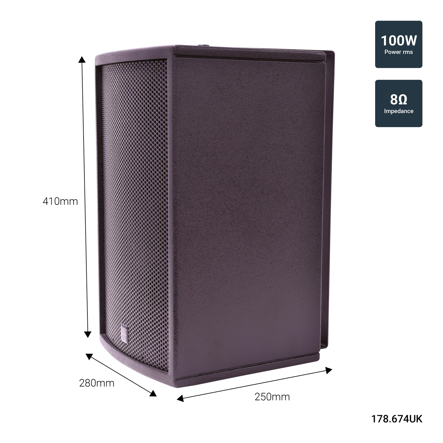 Citronic CS-810B, pasivní 8" reprobox, 100W - Obrázek 5