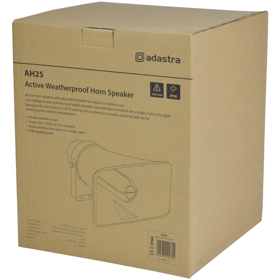 Adastra AH25 aktivní reentrantní reproduktor - Obrázek 4