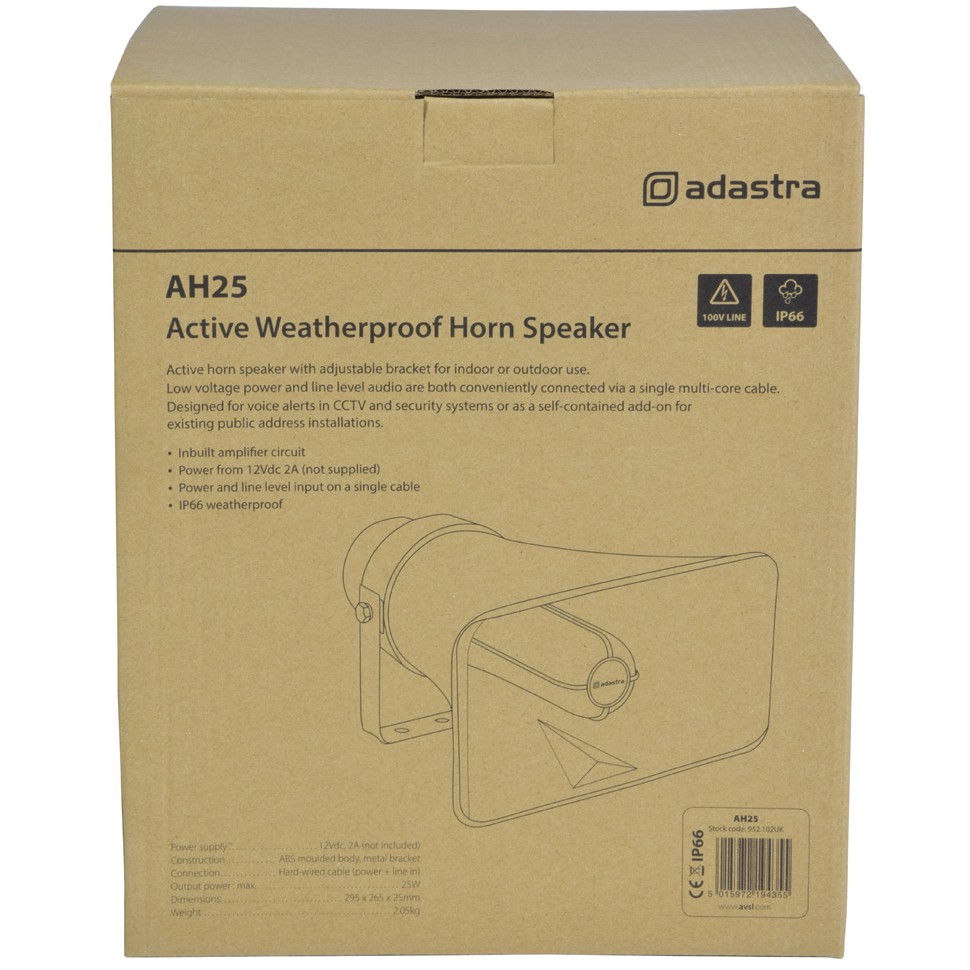 Adastra AH25 aktivní reentrantní reproduktor - Obrázek 5
