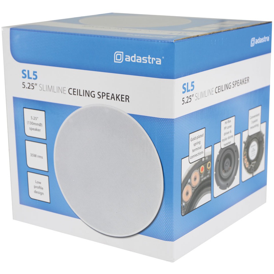 Adastra SL5, podhledový 5" reproduktor Slimline, 35W, bílý, cena / pár - Obrázek 5