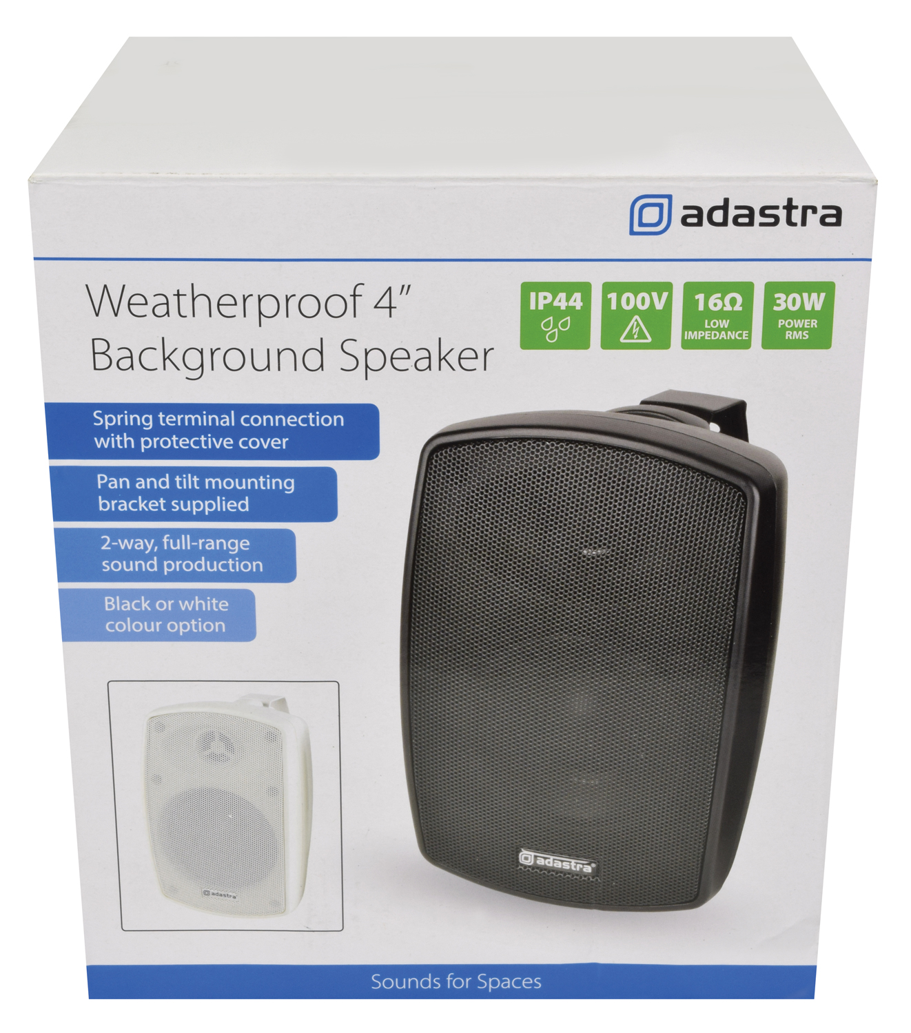 Adastra BH4V-W nástěnný 4" reproduktor, 100V, bílý - Obrázek 4