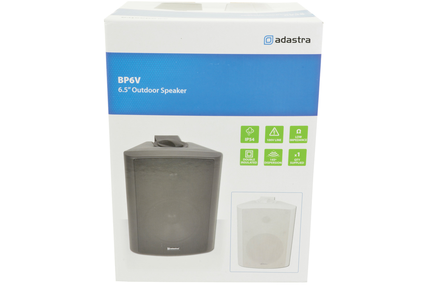 Adastra BP6V-B, 100V nástěnný 6,5" reprobox, 60W, IP54, bílý - Obrázek 4