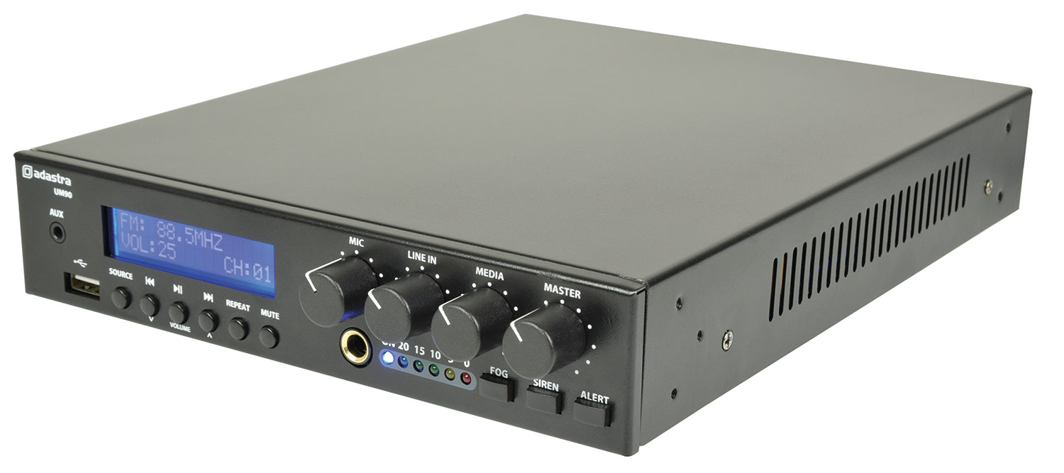 Adastra UM90, 100V mixážní zesilovač, 90W, BT/MP3/FM - Obrázek 3