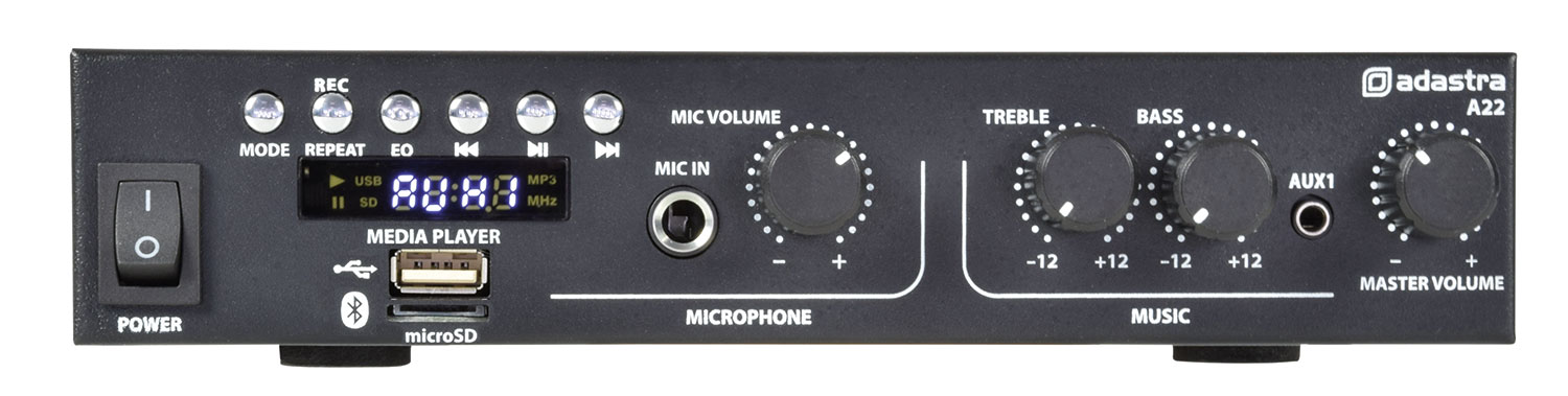 Adastra A22, stereo PA zesilovač MP3/BT/FM