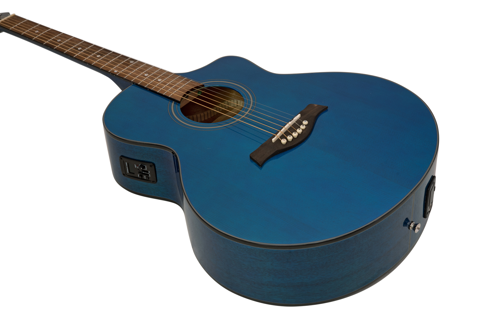Dimavery STW-50, elektroakustická kytara typu Mini Jumbo, modrá - Obrázek 4