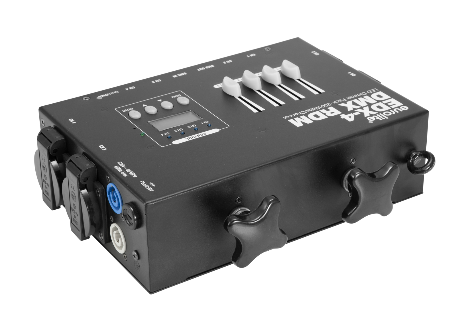 Eurolite EDX-4 DMX RDM LED Dimmer Pack, stmívač, CEE 7/4 - Obrázek 3