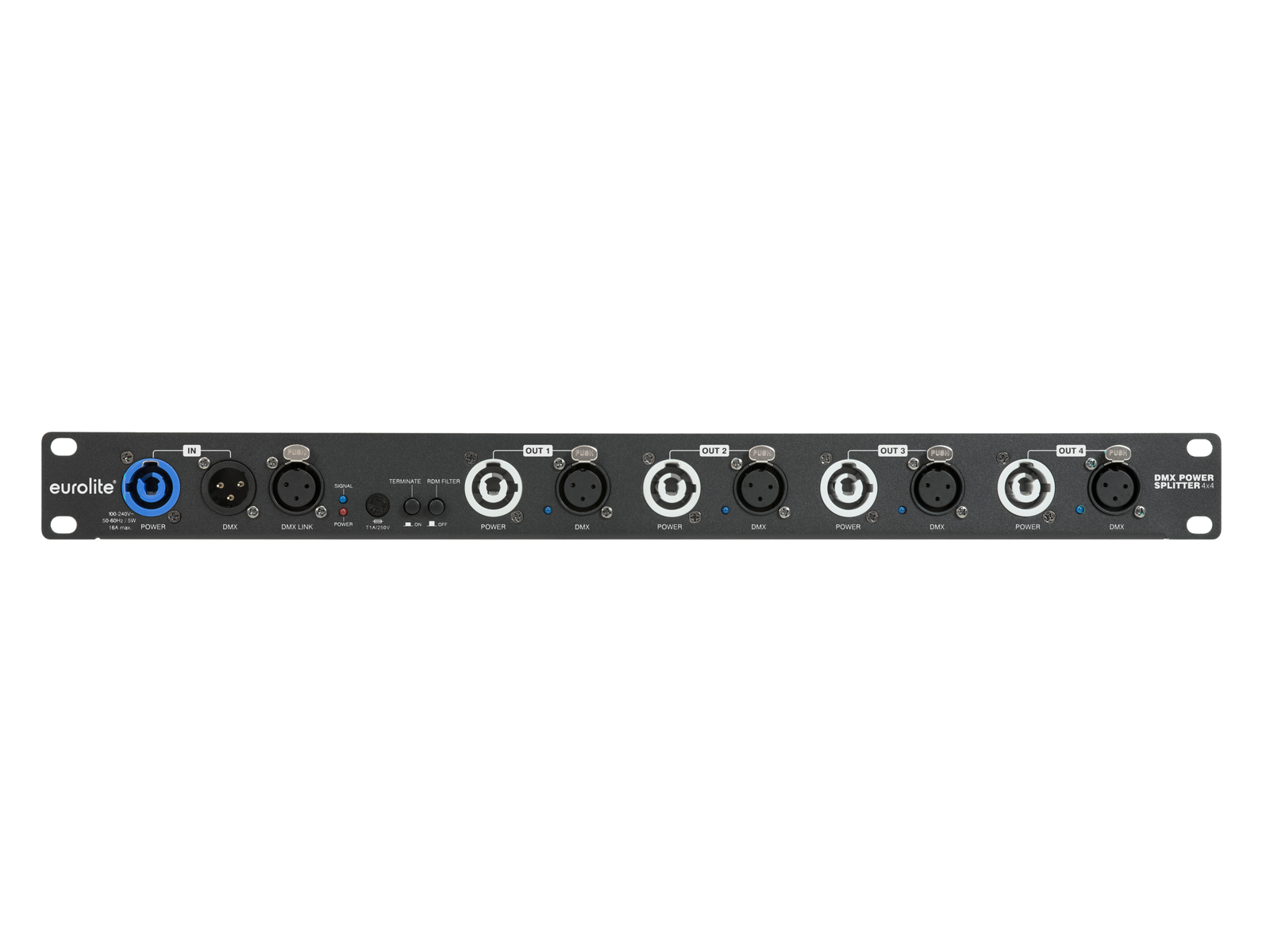 EUROLITE DMX a Power Splitter 4x4, 3-pinové XLR - Obrázek 4