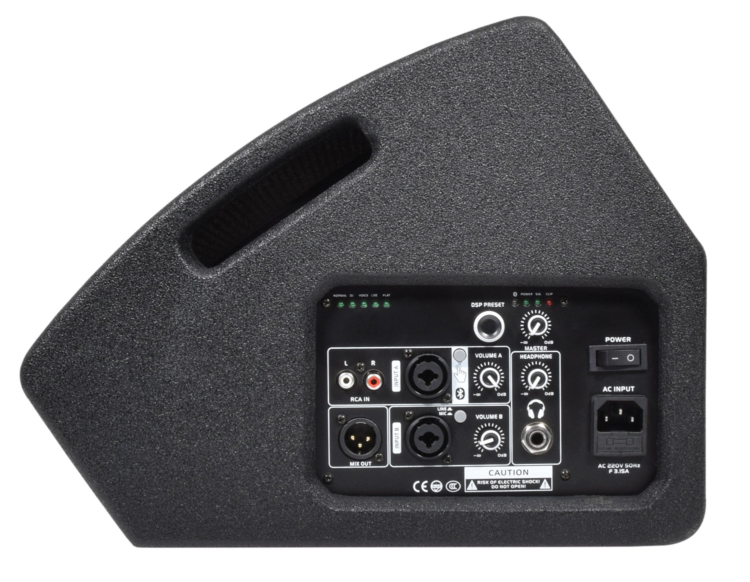 Citronic CM10A, aktivní zkosený reprobox, 250W, Bluetooth - Obrázek 3